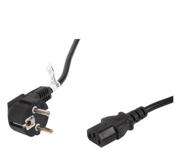 LANBERG Kabel zasilający CEE 7/7 - IEC 320 C13 VDE 5M czarny CA-C13C-11CC-0050-BK - 697025 - zdjęcie
